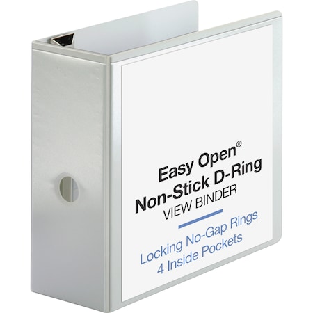 Business Source Locking D Ring View Binder 5" Binder Capacity Letter 26965